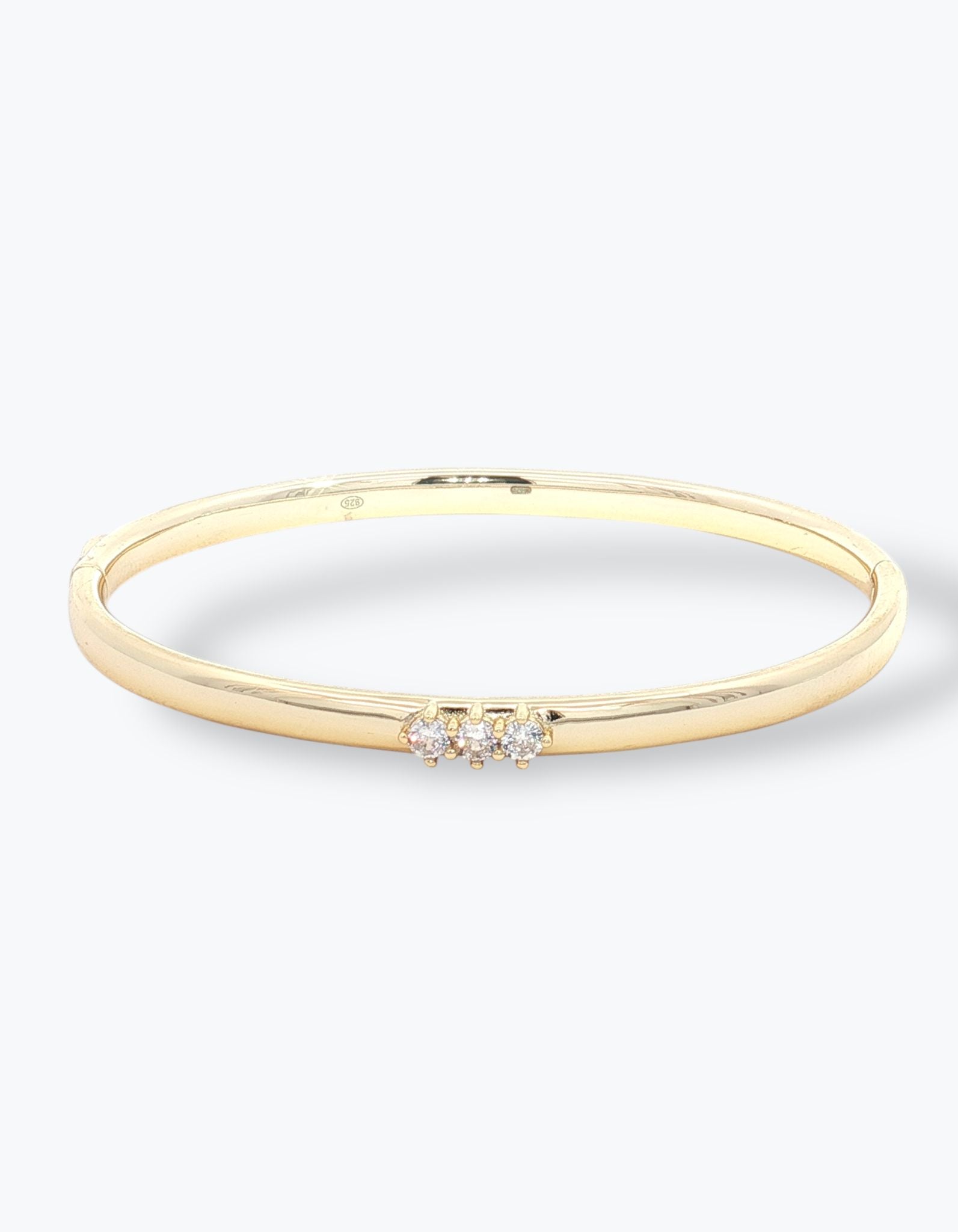BANGLE ORO TRE PUNTI LUCE