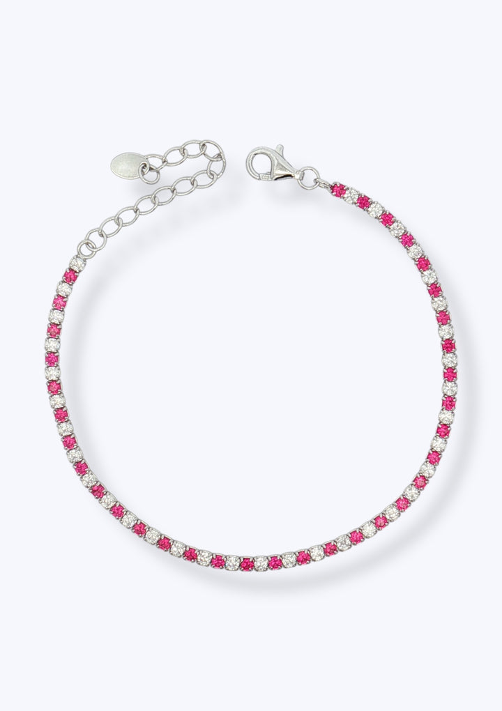 BRACCIALE TENNIS IN ARGENTO CON ZIRCONI 2MM