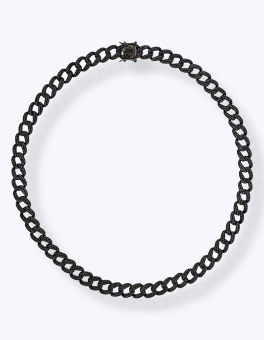 COLLANA GROUMETTE NERA CON ZIRCONI