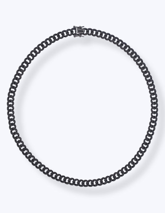 COLLANA GROUMETTE NERA CON ZIRCONI