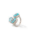 ANELLO CON TRE OVALI ACQUAMARINA