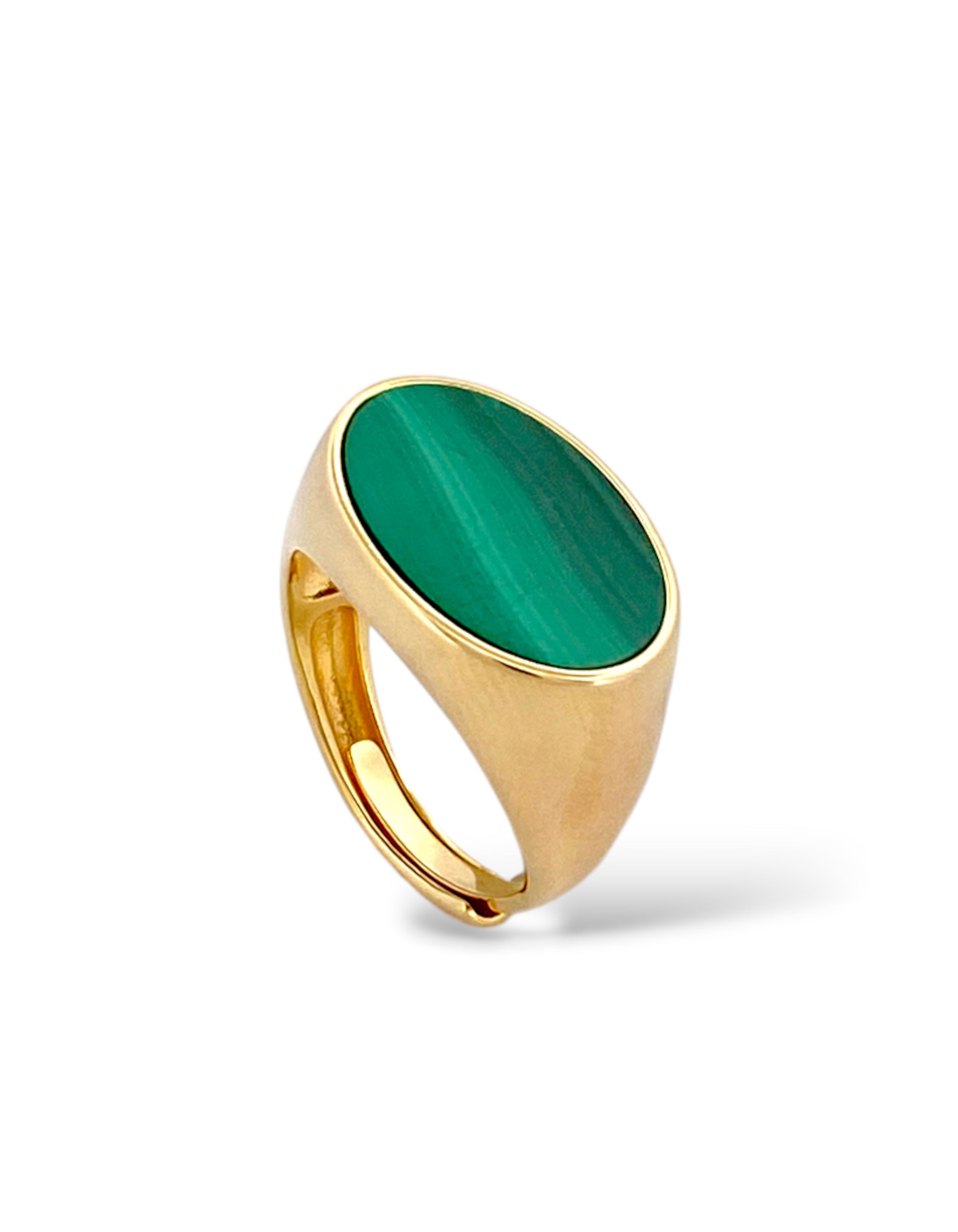 ANELLO SIGILLO IN MALACHITE
