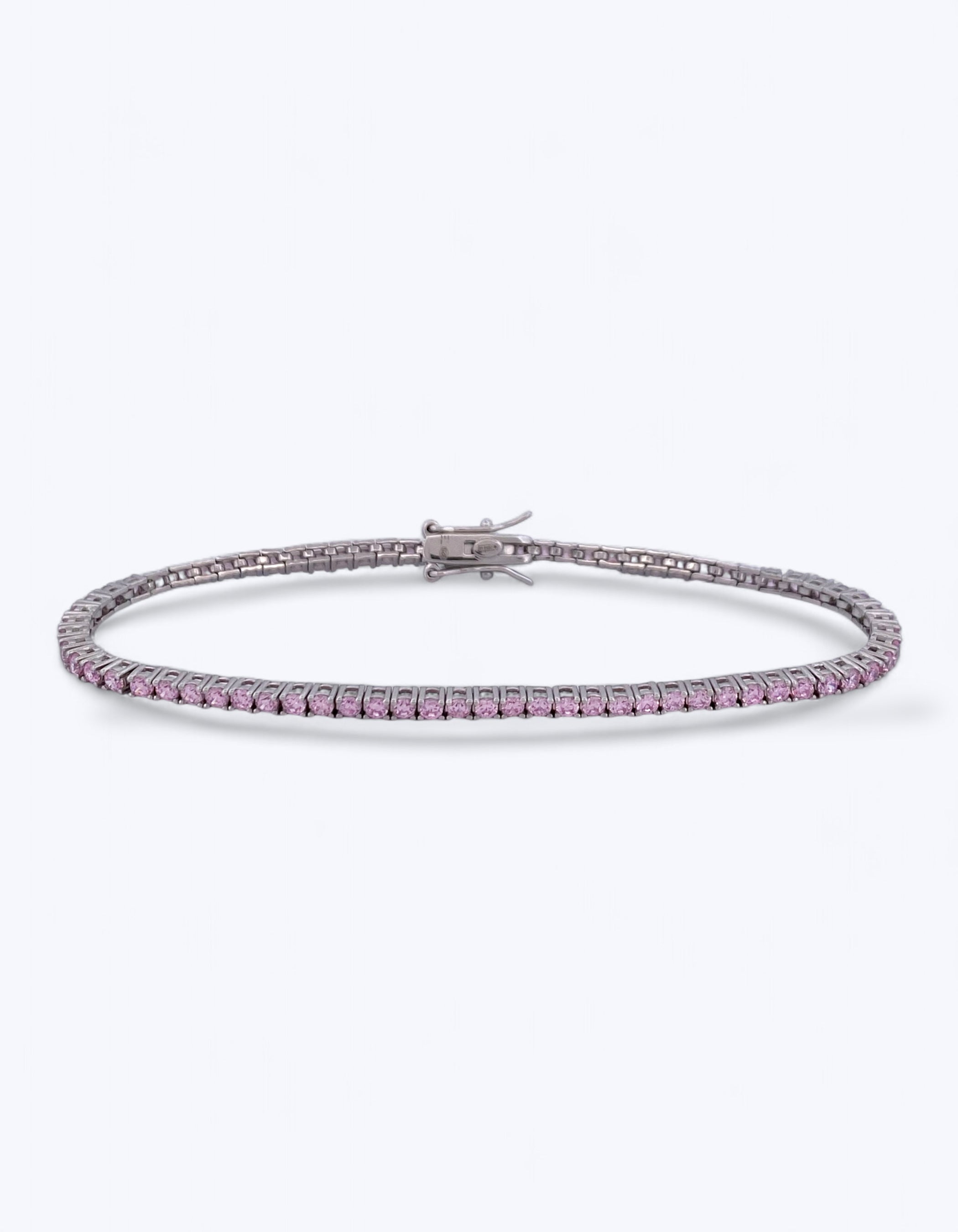 TENNIS IN ARGENTO 925 E ZIRCONI ROSA