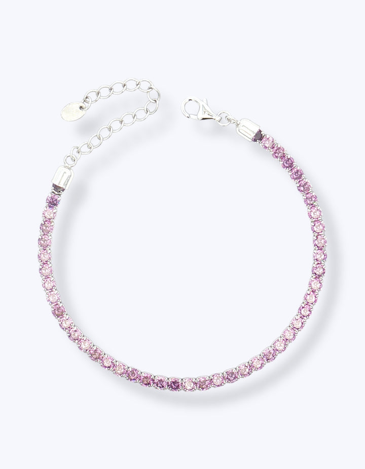 BRACCIALE TENNIS IN ARGENTO CON ZIRCONI 3MM