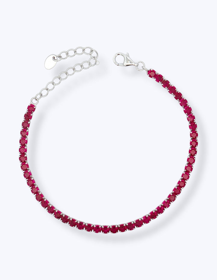 BRACCIALE TENNIS IN ARGENTO CON ZIRCONI 3MM