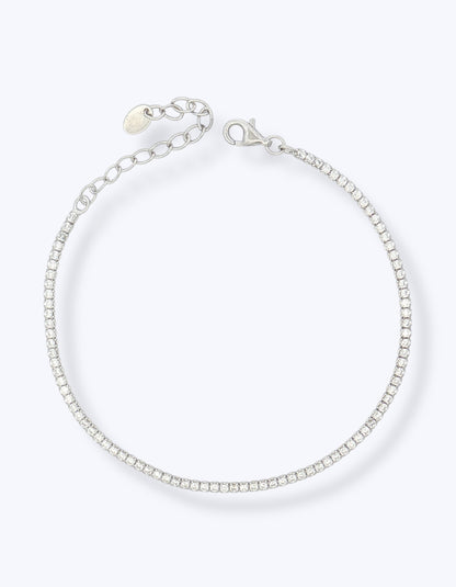 BRACCIALE TENNIS IN ARGENTO CON ZIRCONI 1,5MM