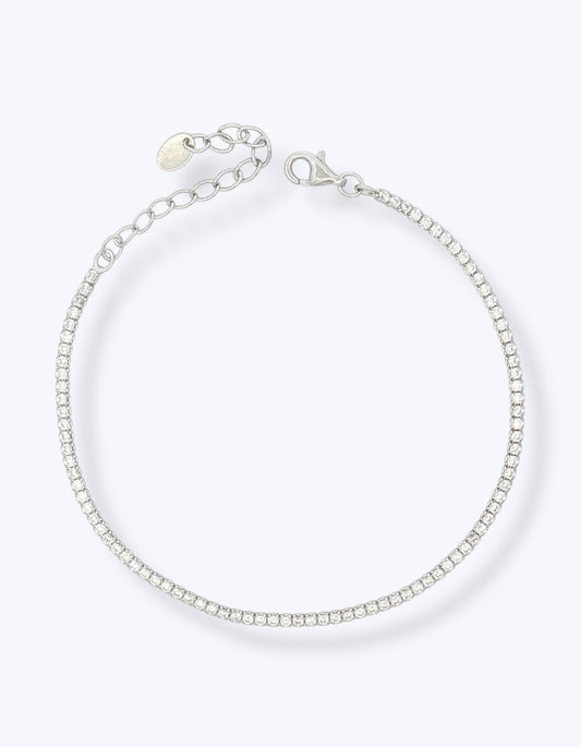BRACCIALE TENNIS IN ARGENTO CON ZIRCONI 1,5MM