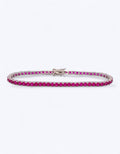 TENNIS IN ARGENTO 925 E ZIRCONI RUBINO