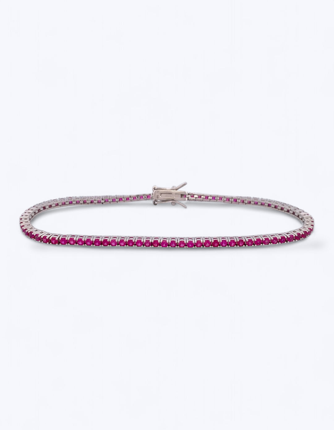 TENNIS IN ARGENTO 925 E ZIRCONI RUBINO