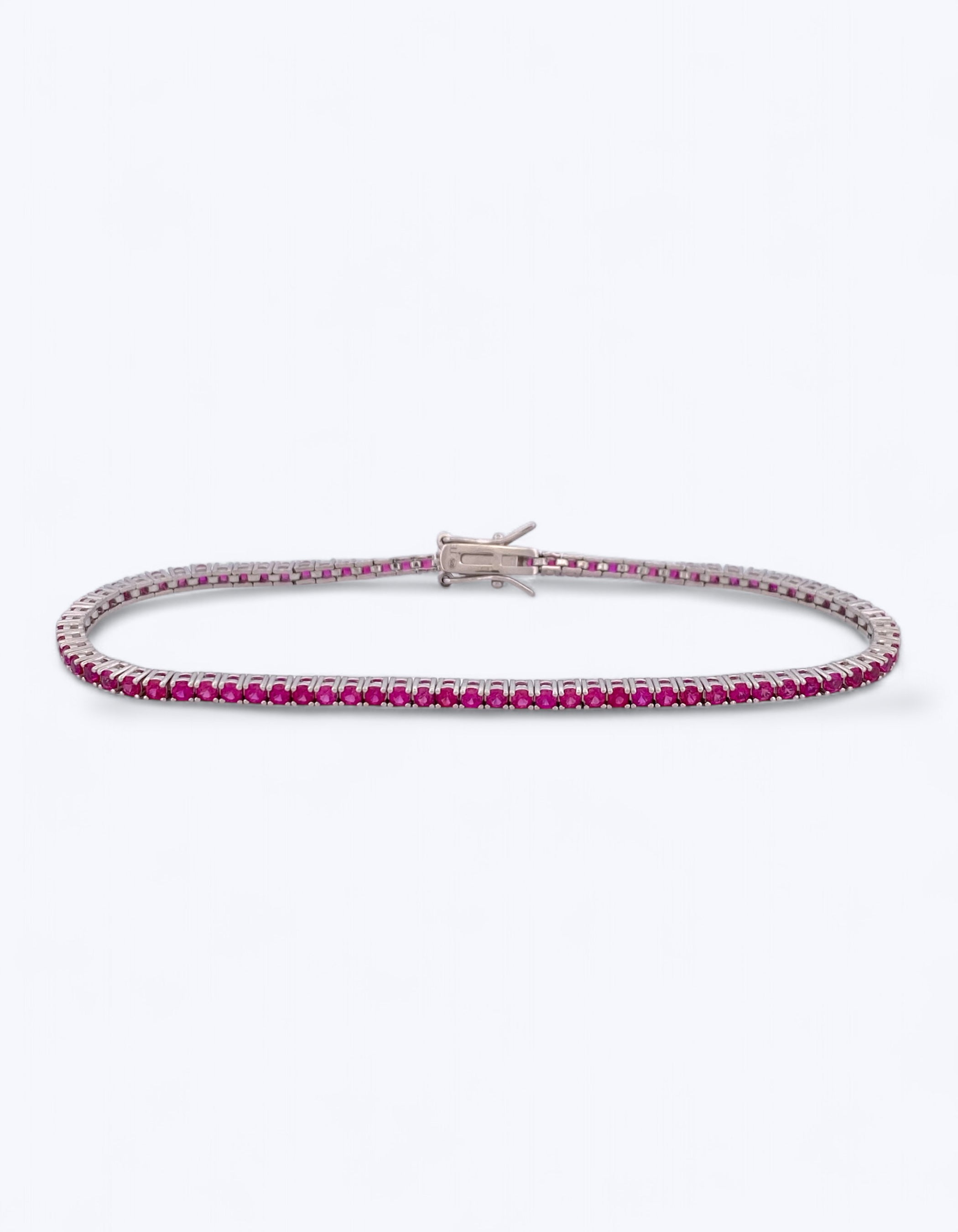 TENNIS IN ARGENTO 925 E ZIRCONI RUBINO