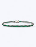 TENNIS IN ARGENTO 925 E ZIRCONI SMERALDO