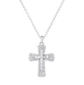 COLLANA CON PENDENTE A CROCE CON ZIRCONI