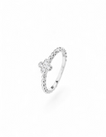 ANELLO QUADRIFOGLIO PORTAFORTUNA IN ARGENTO 925 E ZIRCONI