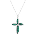 COLLANA CON PENDENTE CROCE FLUIDA