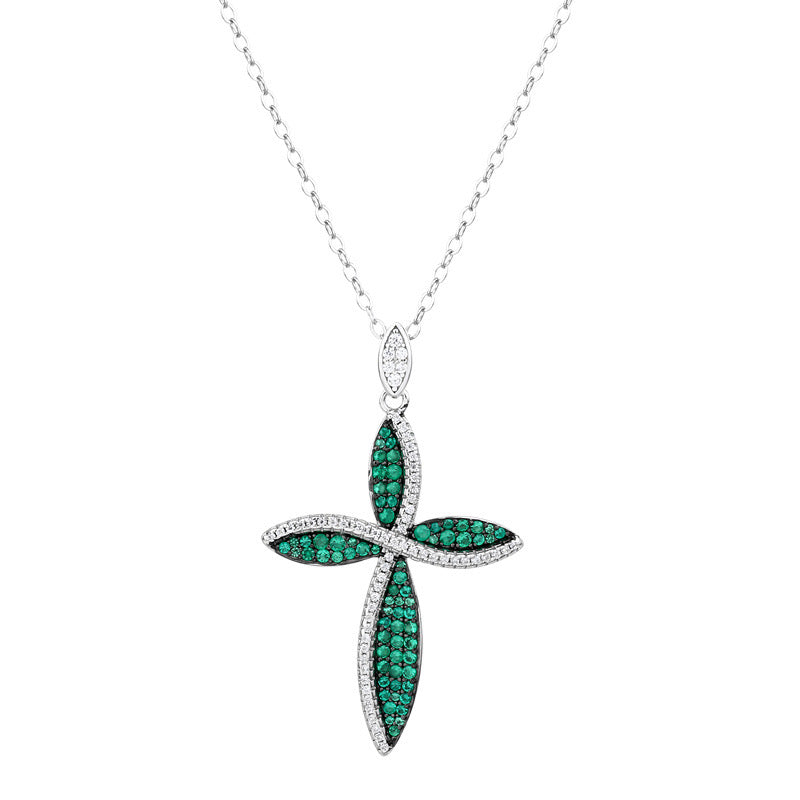 COLLANA CON PENDENTE CROCE FLUIDA