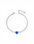 BRACCIALE TENNIS IN ARGENTO 925 CON ZIRCONI E CUORE CENTRALE