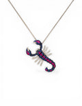 COLLANA SCORPIONE IN ARGENTO 925 E PAVE' DI ZIRCONI