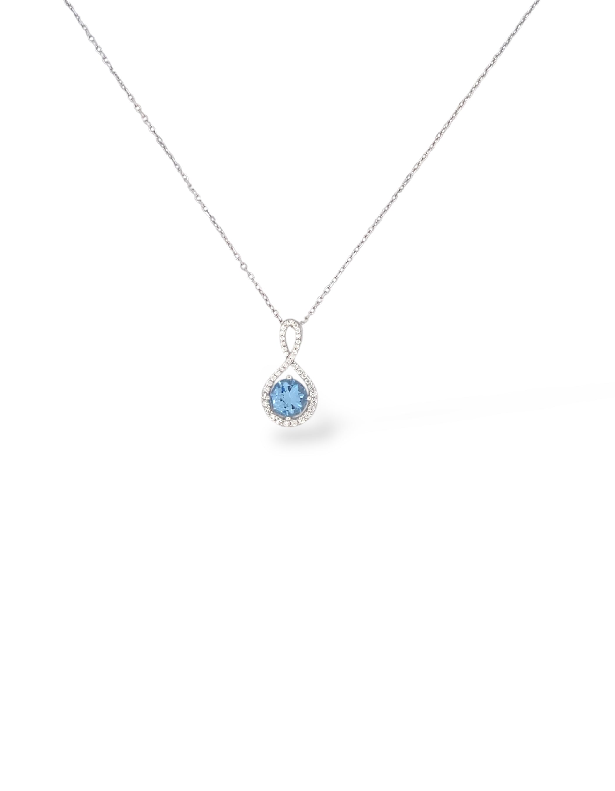 COLLLANA PENDENTE INFINITO CON BRILLANTE