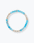 BRACCIALE ELASTICO TURCHESE BLU/ AVORIO