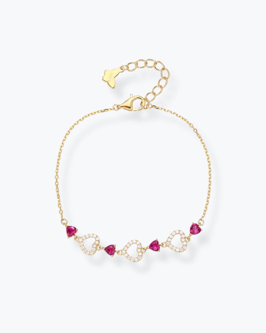 BRACCIALE RUBY HEART