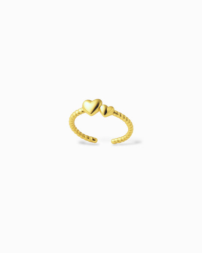 ANELLO MINIMAL DOUBLE HEART