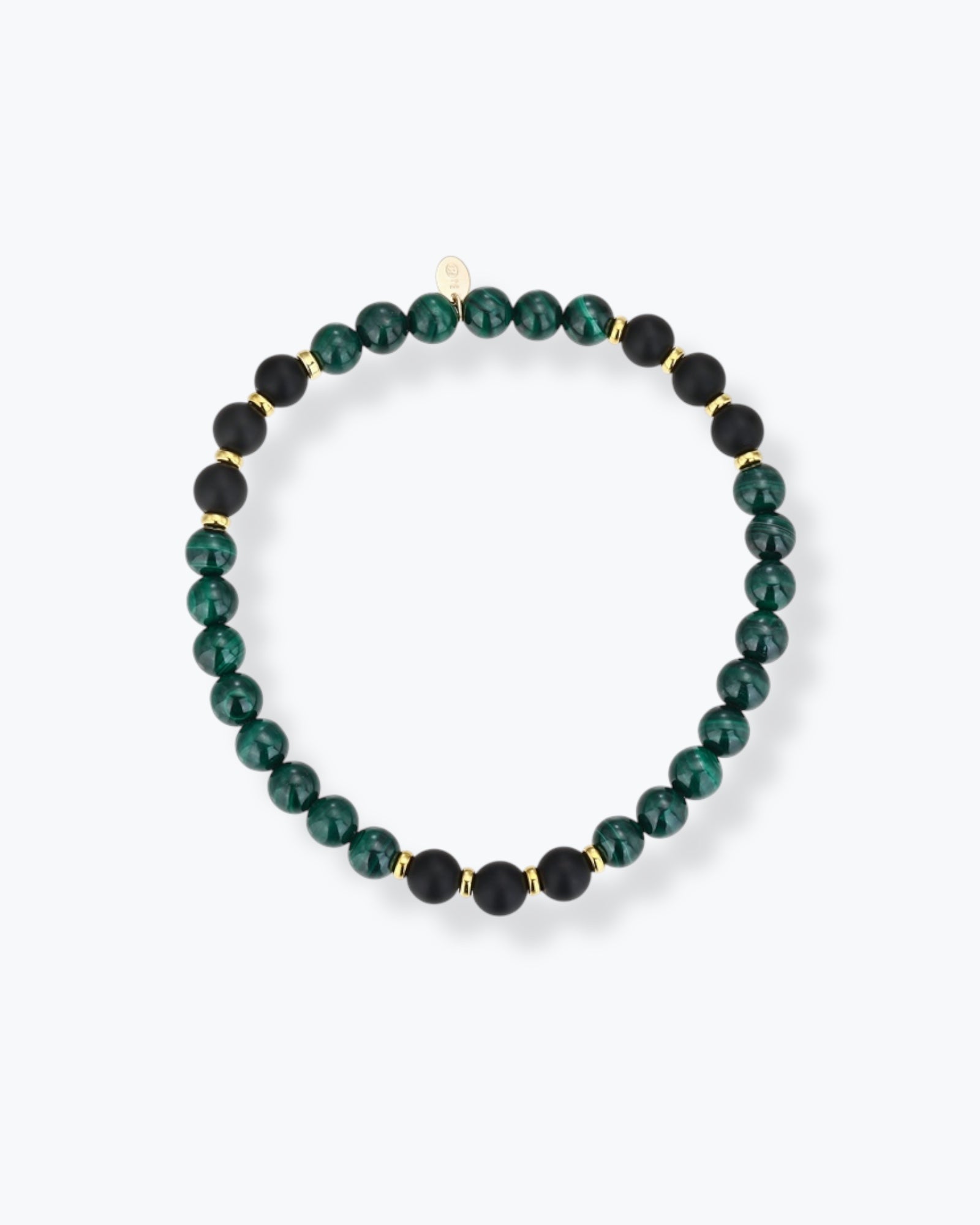 BRACCIALE ELASTICO MALACHITE/ ONICE