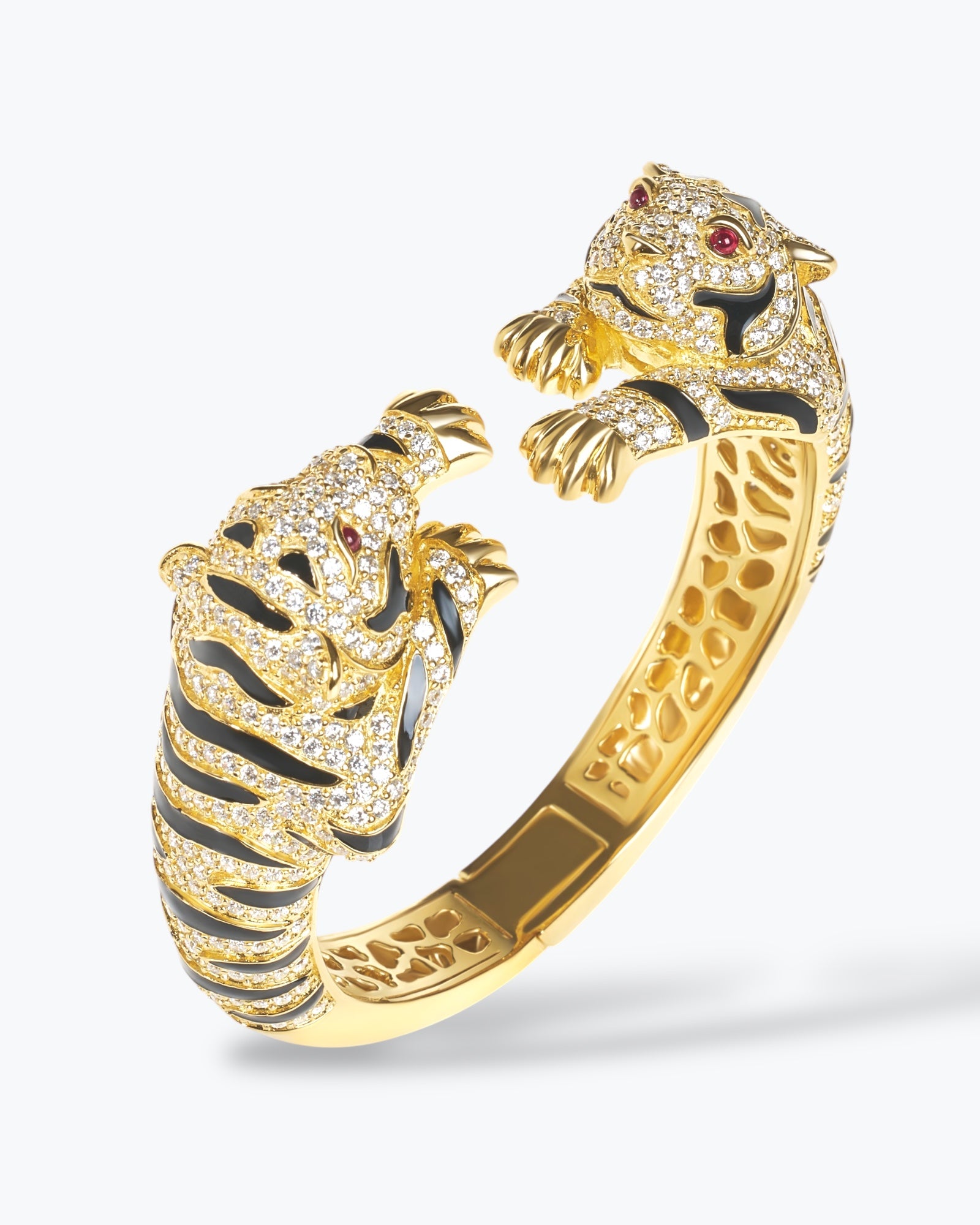 BRACCIALE TIGRE IN ARGENTO 925 PLACCATO ORO