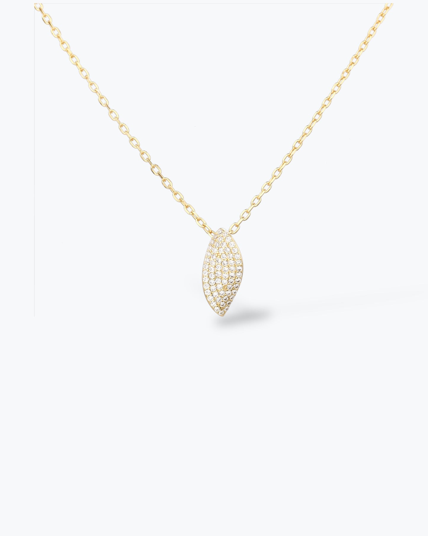 COLLANA FOGLIA PAVE