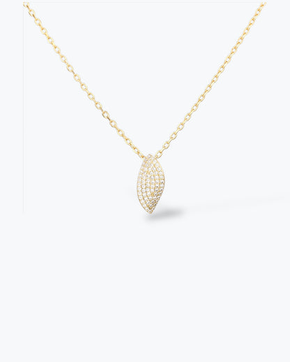 COLLANA FOGLIA PAVE