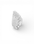 ANELLO  ALI D'ANGELO IN ARGENTO 925 E ZIRCONI