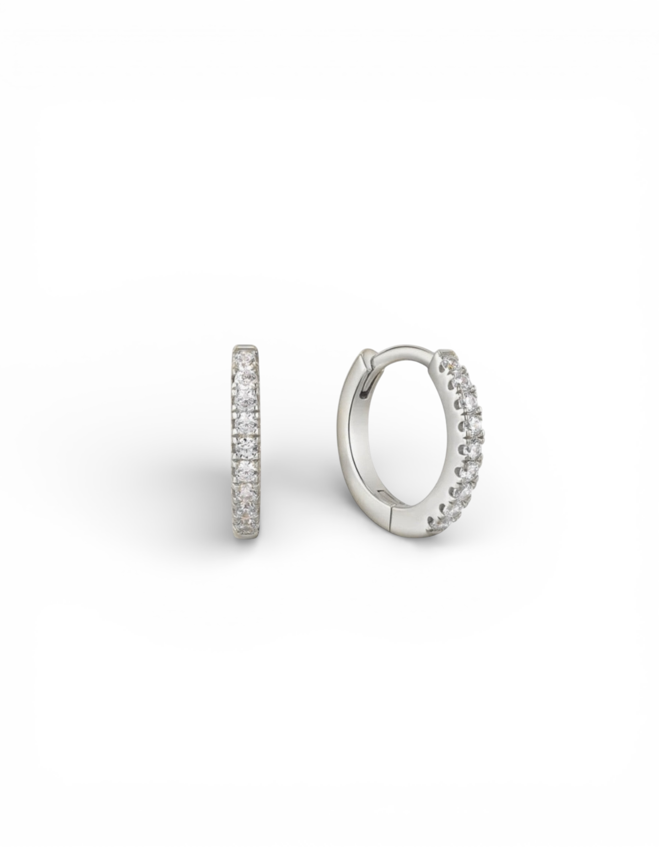 ORECCHINI A CERCHIO HOOP IN ARGENTO 925 E ZIRCONI