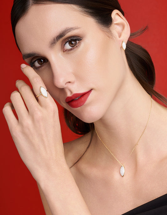 COLLANA MARQUISE IN ARGENTO 925