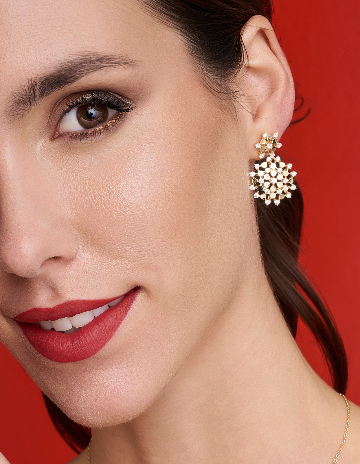 ORECCHINI ORO FIOCCO DI NEVE