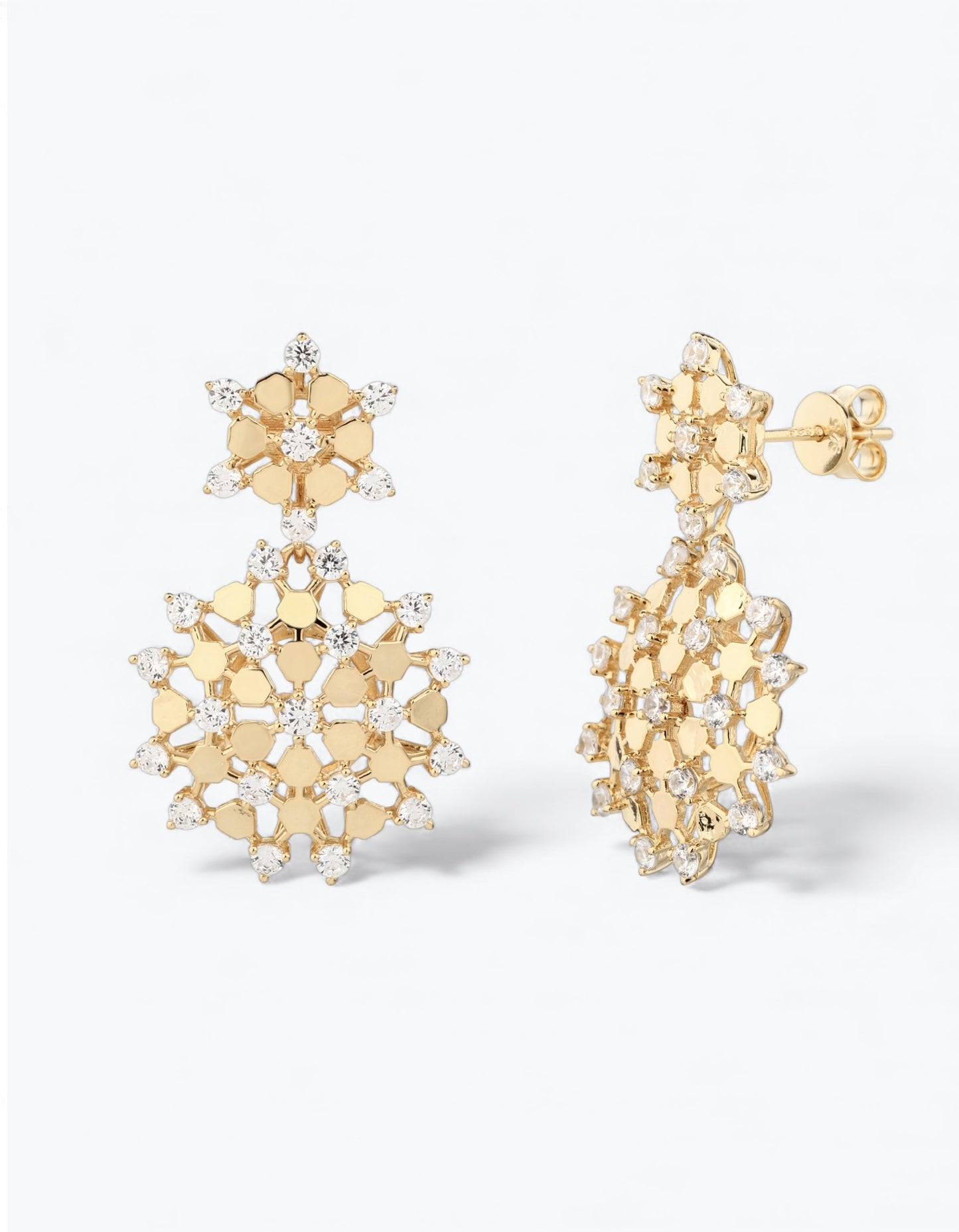 ORECCHINI ORO FIOCCO DI NEVE